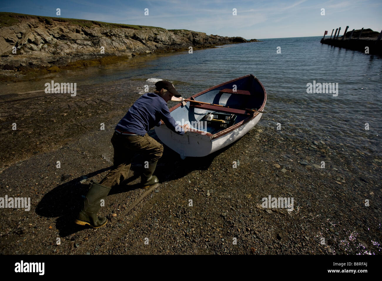 Warden Bardsey Island Lleyn Halbinsel North West Wales UK Stockfoto