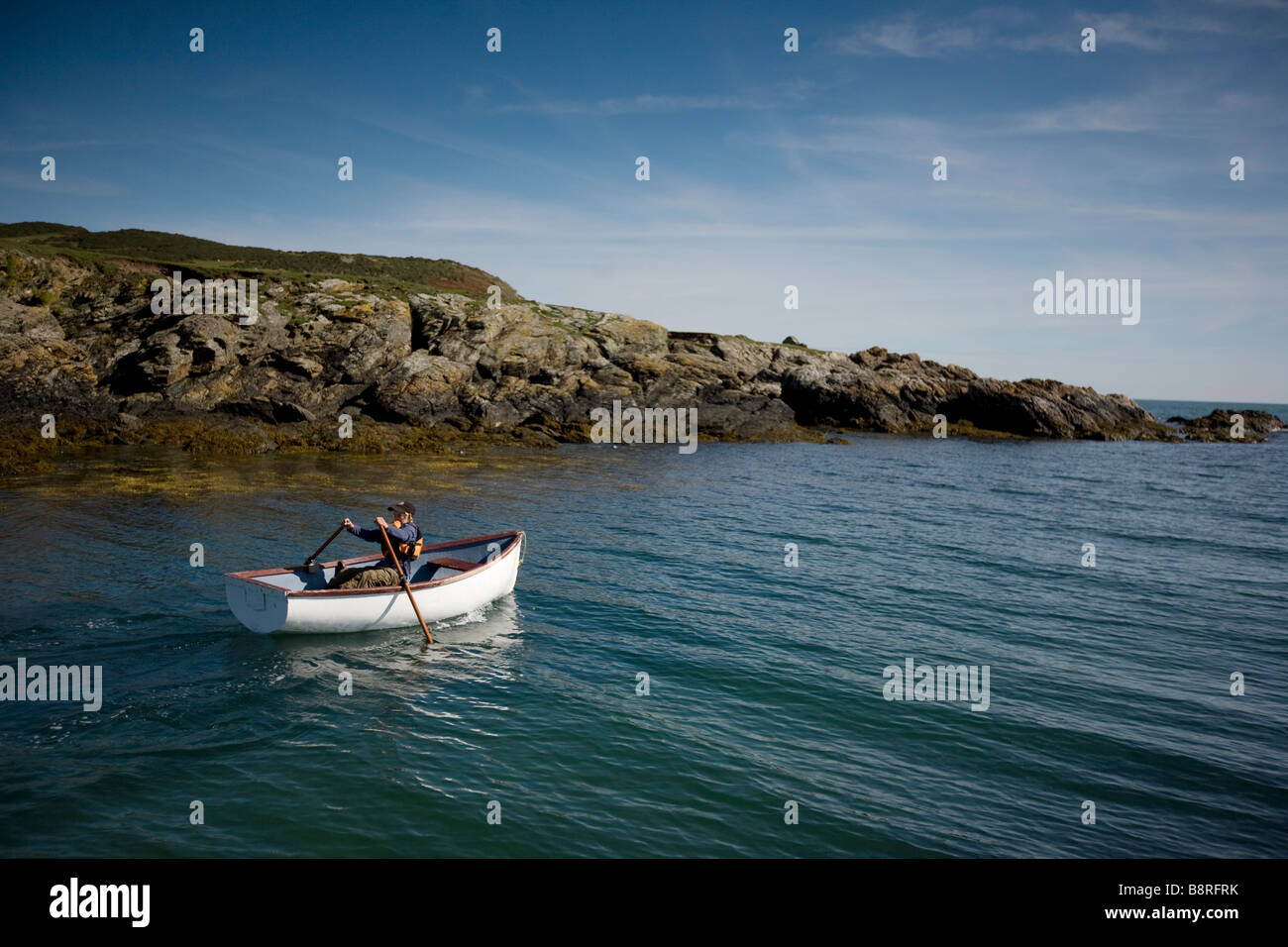 Warden Bardsey Island Lleyn Halbinsel North West Wales UK Stockfoto