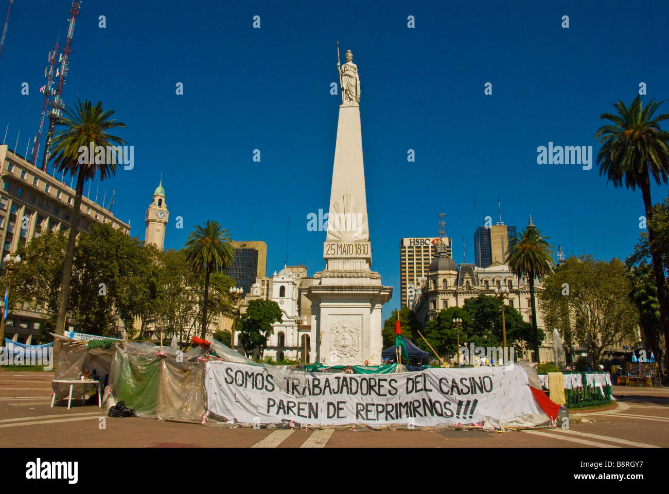 Revolutionsplatz, Buenos Aires Stockfoto