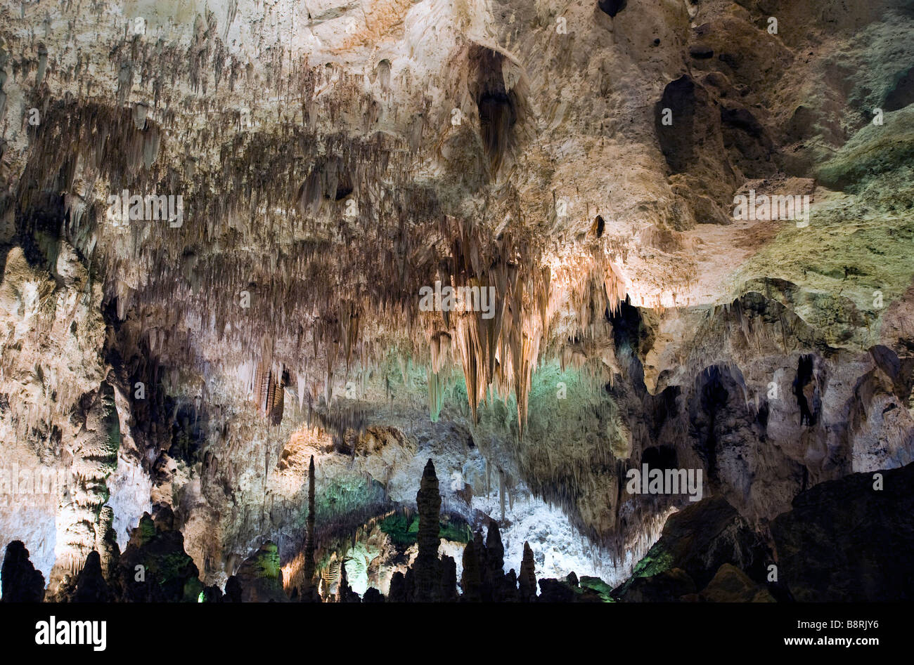 Die "großen Raum" der Carlsbad Caverns National Park Stockfoto