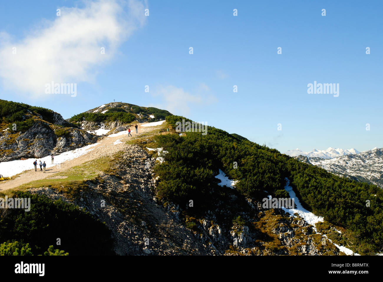Blick vom Berge in der Nähe von Salzburg in Österreich von den Untersberg. Stockfoto