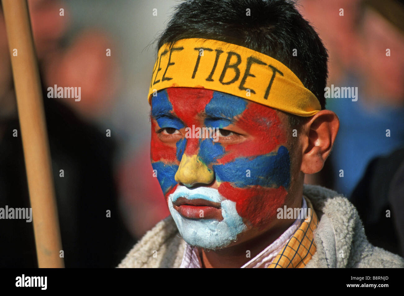 Tibet im Exil lebende möchte die Öffentlichkeit Kenntnis von einem Problem, Vereinigtes Königreich, London Stockfoto