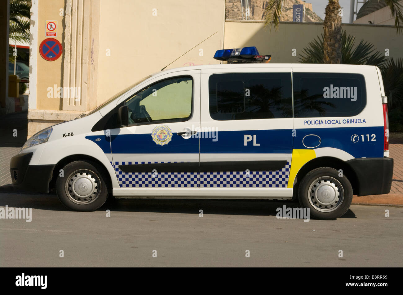 Policia lokalen Orihuela Policecar spanische Polizeiauto Spanien Stockfoto