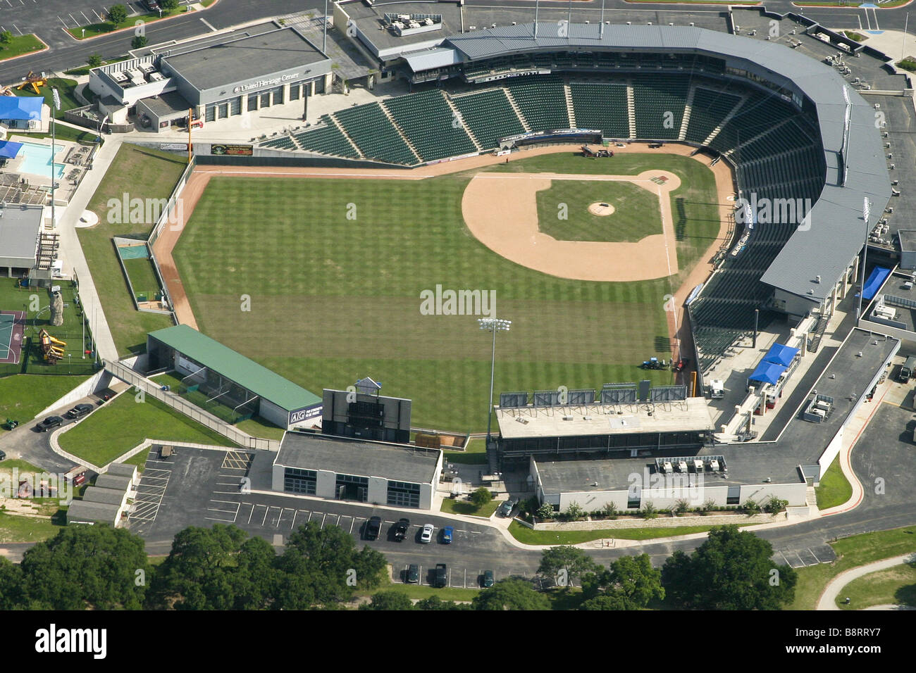 Die Dell Diamond in Round Rock, Texas - Houston Astros Feeder Heimmannschaft Round Rock Express Stockfoto