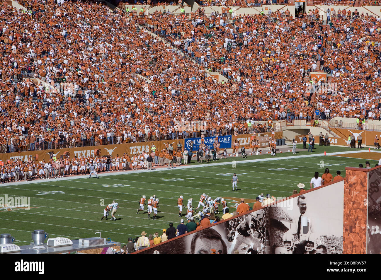 Austin, Texas - 8. November 2008 - Darrell K Royal-Stadion.  Die University of Texas Longhorns besiegen der Baylor Bears Stockfoto
