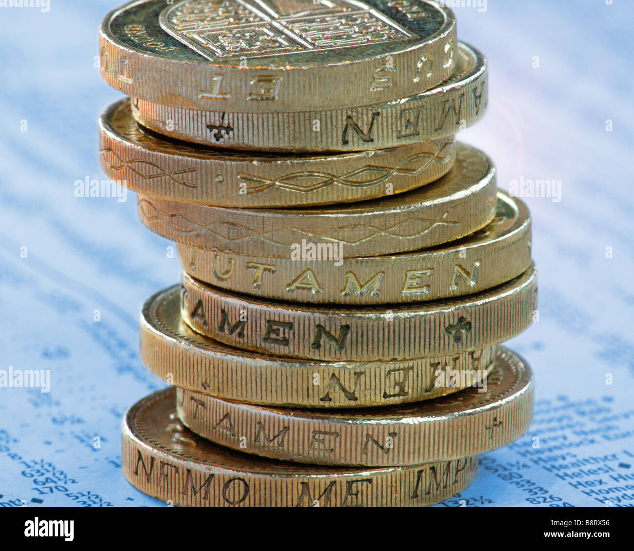 FINANZKONZEPT: Britische Währung Stockfoto