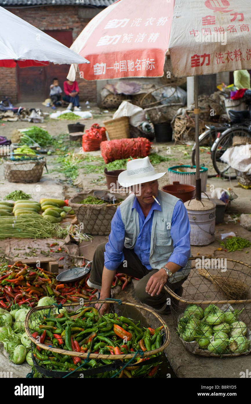Auf dem Markt in der Altstadt von Dali, Yunnan Provinz, China Stockfoto