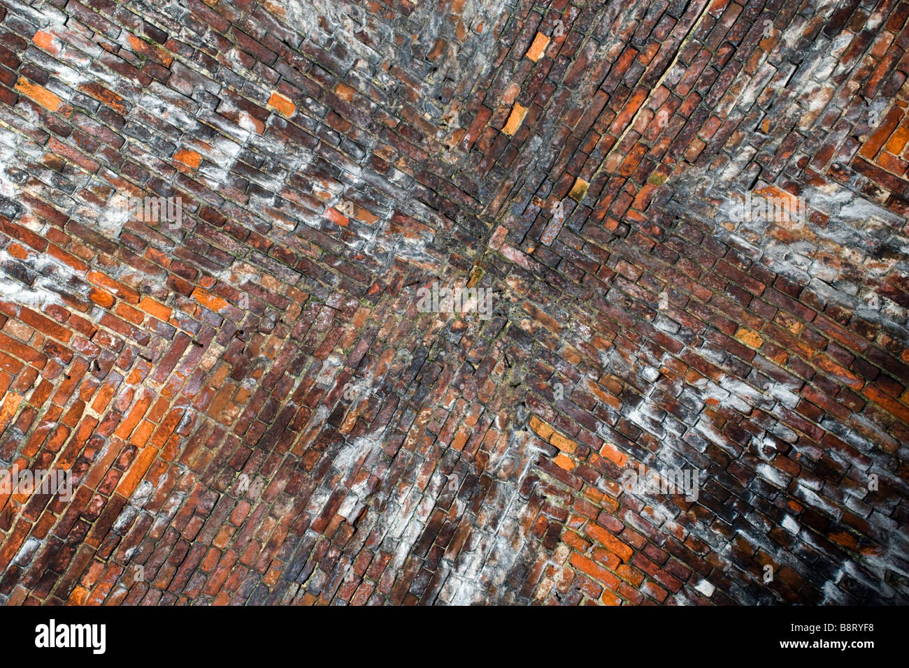 Verschimmelte Ziegelsteinmuster Tresor. Stockfoto