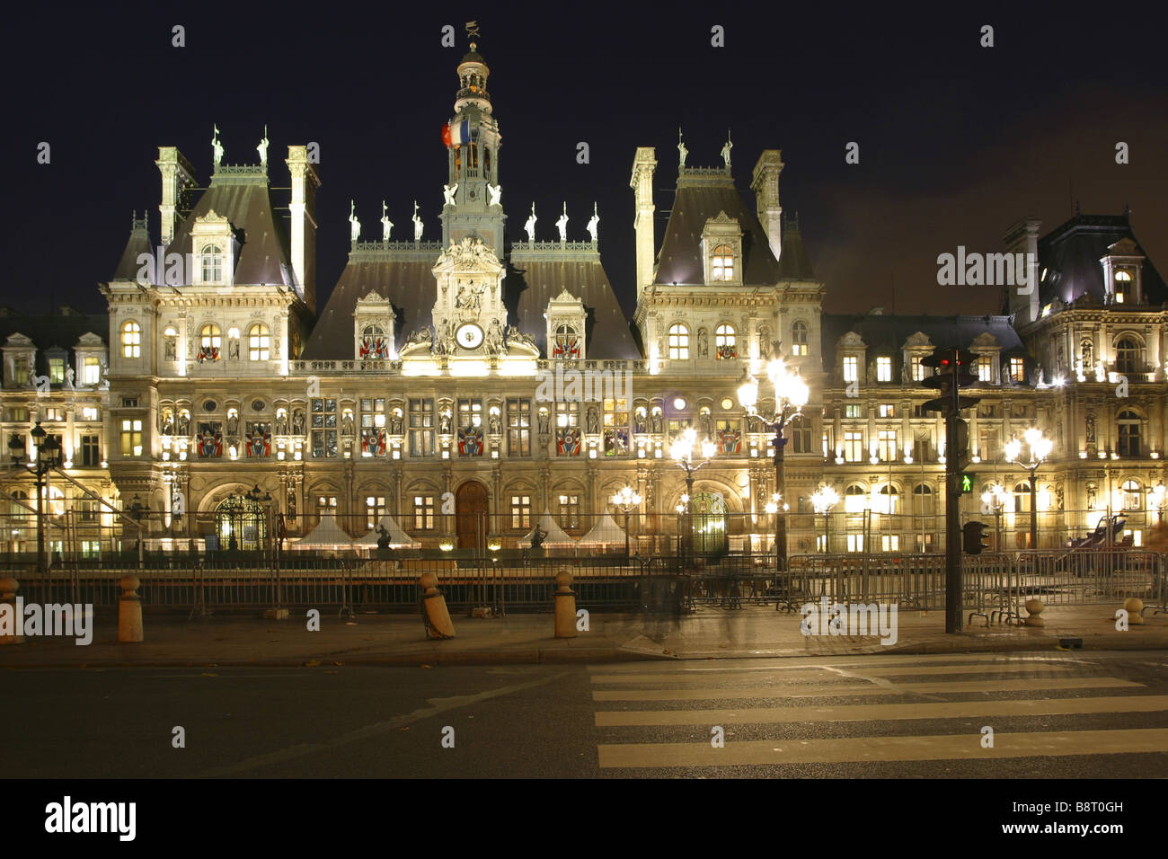 Historisches Rathaus Hotel de Ville, Frankreich, Paris Stockfoto