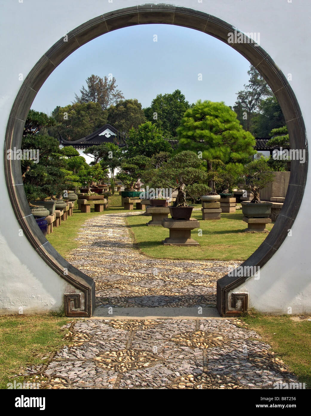 Eintritt In Die Bonsai Garten Auf Dem Chinesischen Garten