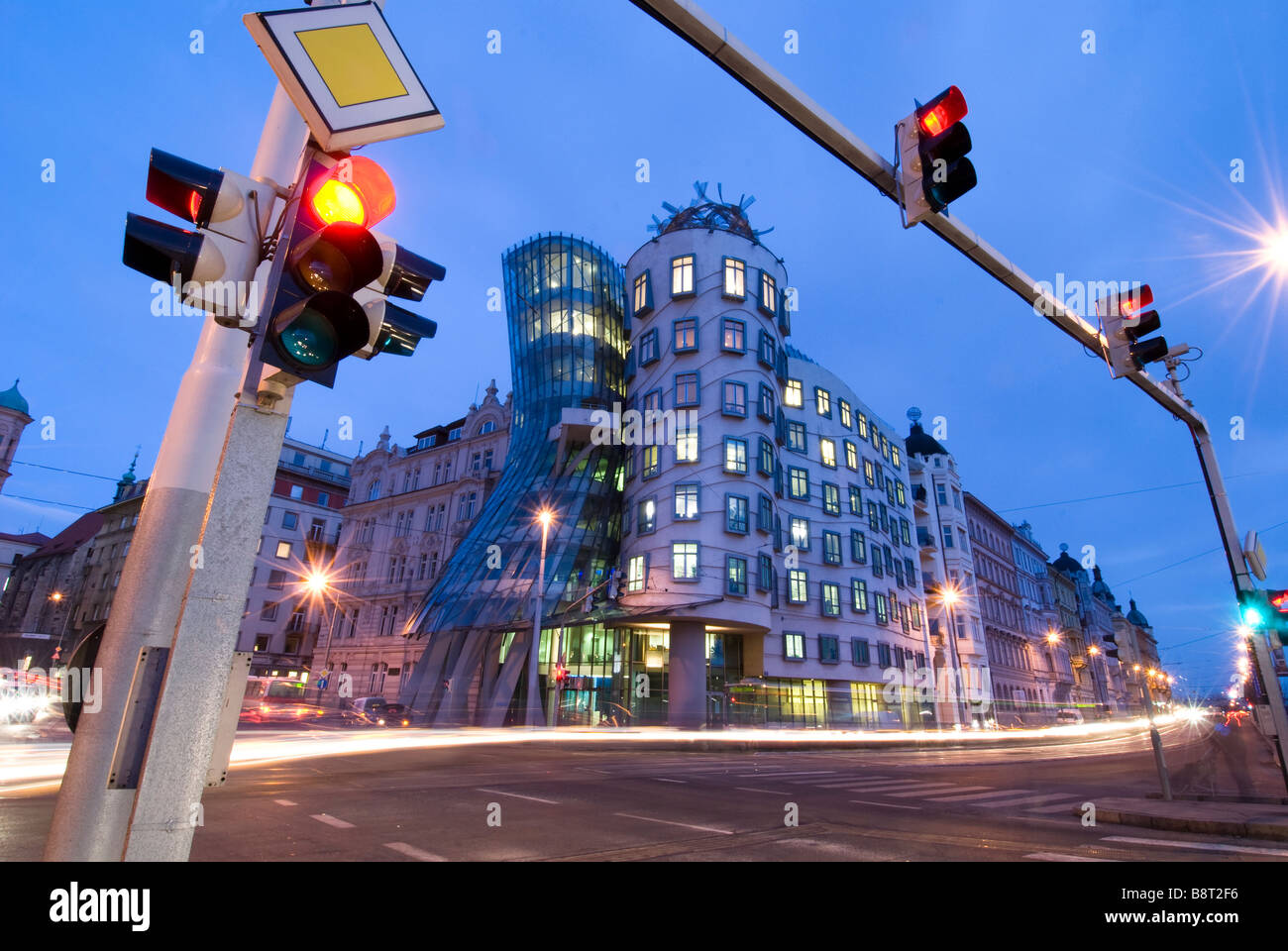 moderne Architektur, tanzende Haus, Neustadt, Prag, Tschechische Republik Stockfoto