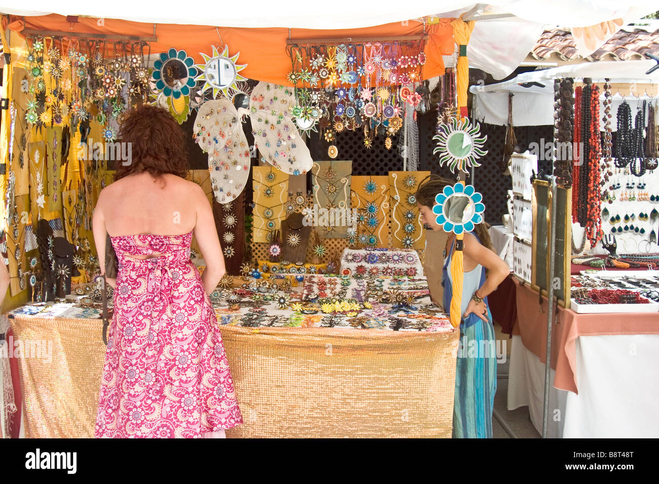 "Hippie-Markt", Punta Arabi, Es Cana, Ibiza Stockfoto