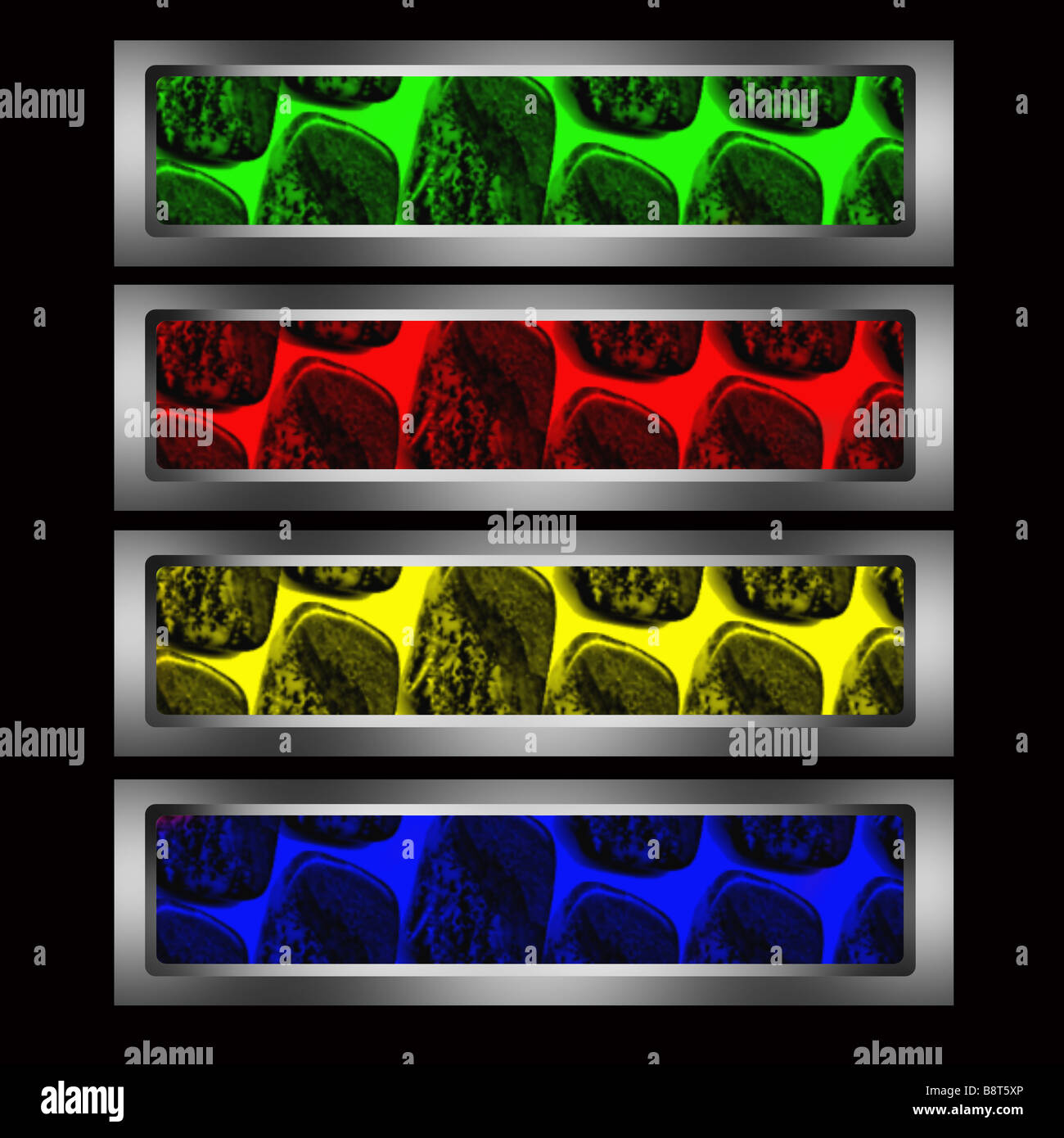 Edelstein Stein digitale Tasten Stockfoto
