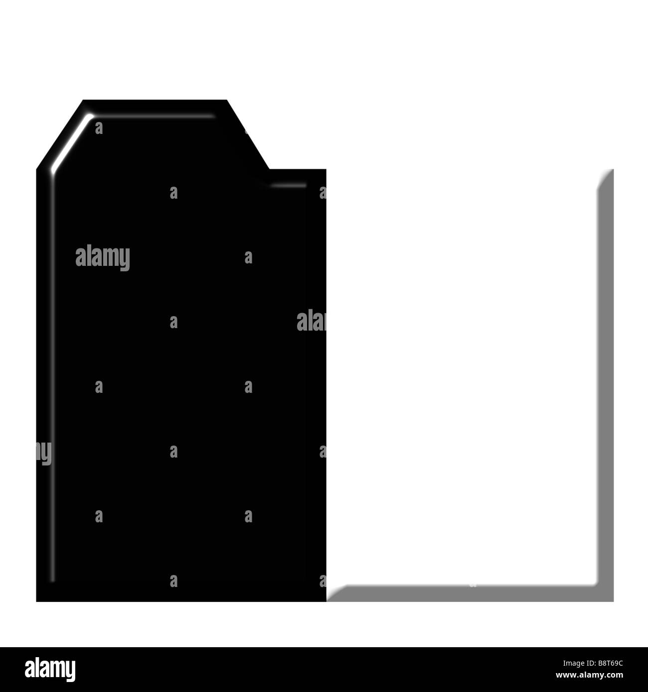 3D schwarz / weiß Ordner Stockfoto