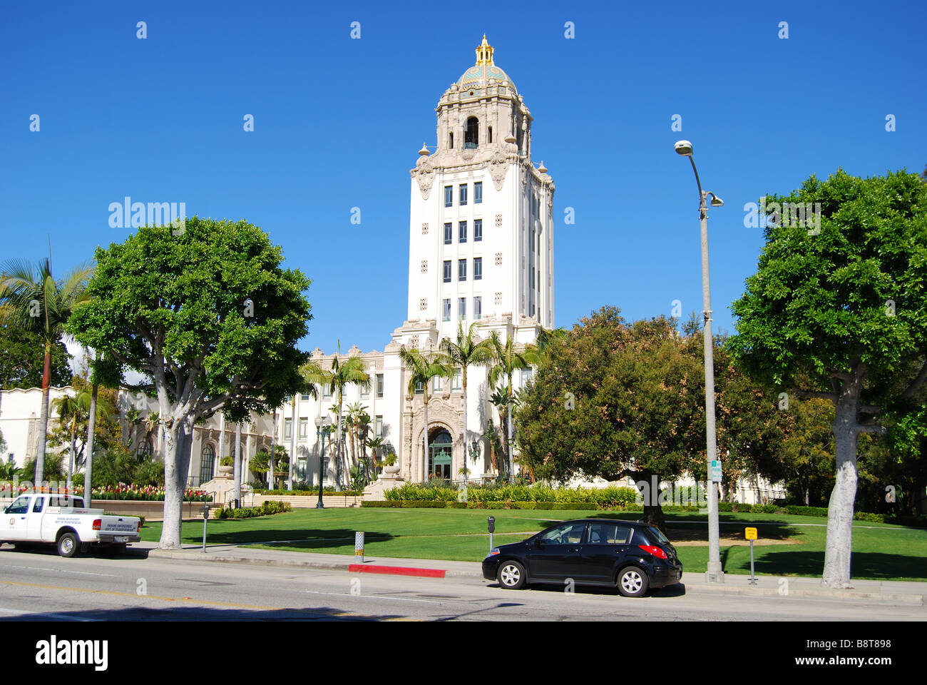 Beverly Hills City Hall, N Rexford Dr, Beverly Hills, Los Angeles, California, Vereinigte Staaten von Amerika Stockfoto