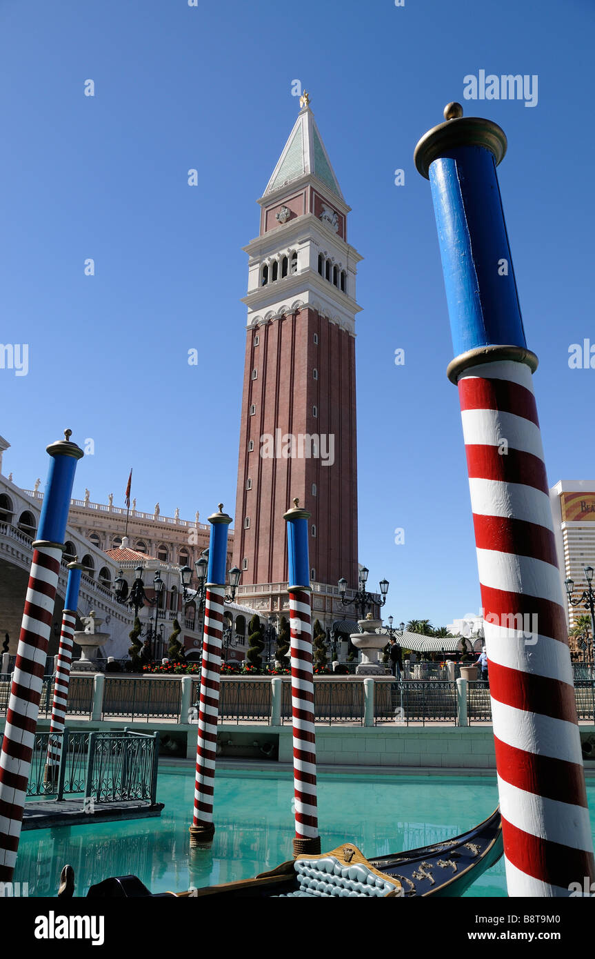 Die Campanile-Turm im venezianischen Hotel Las Vegas Stockfoto