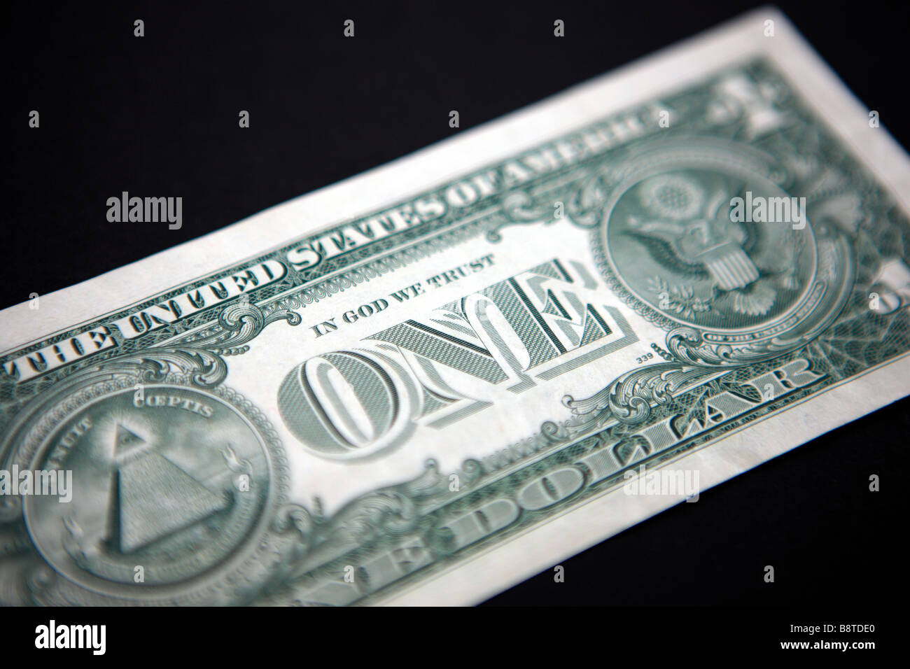 Ein-Dollar-Schein Stockfoto