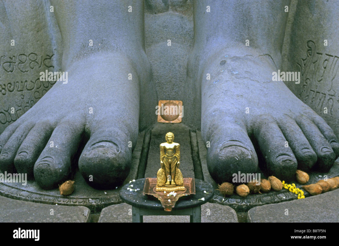 Jain-Statue von Shravanabelagola, Indien, Karnataka Stockfoto