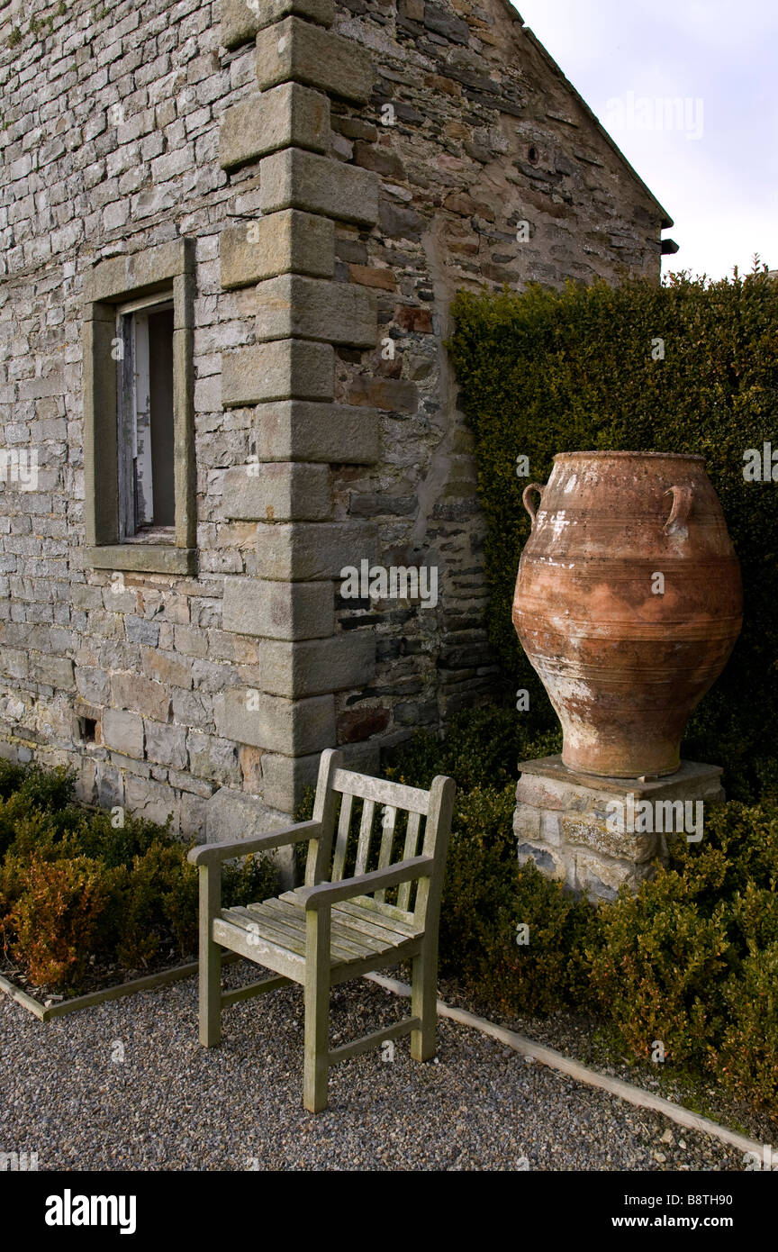 Terrakotta-Topf-Garten Stockfoto