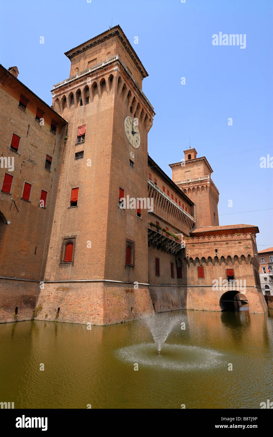 Ferrara Italien Castello Estense Stockfoto