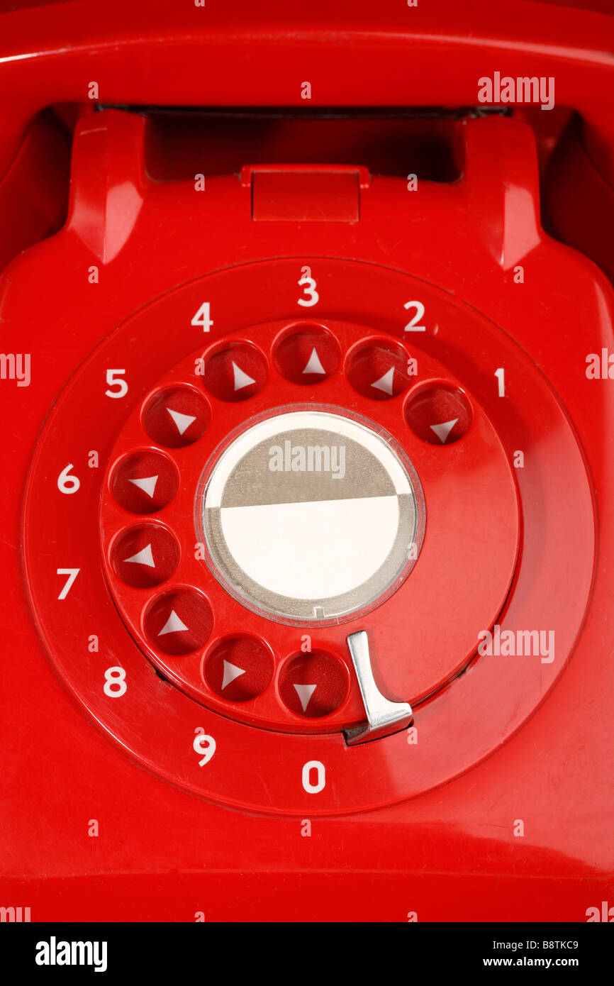 Britische Retro-rote Telefon Stockfoto
