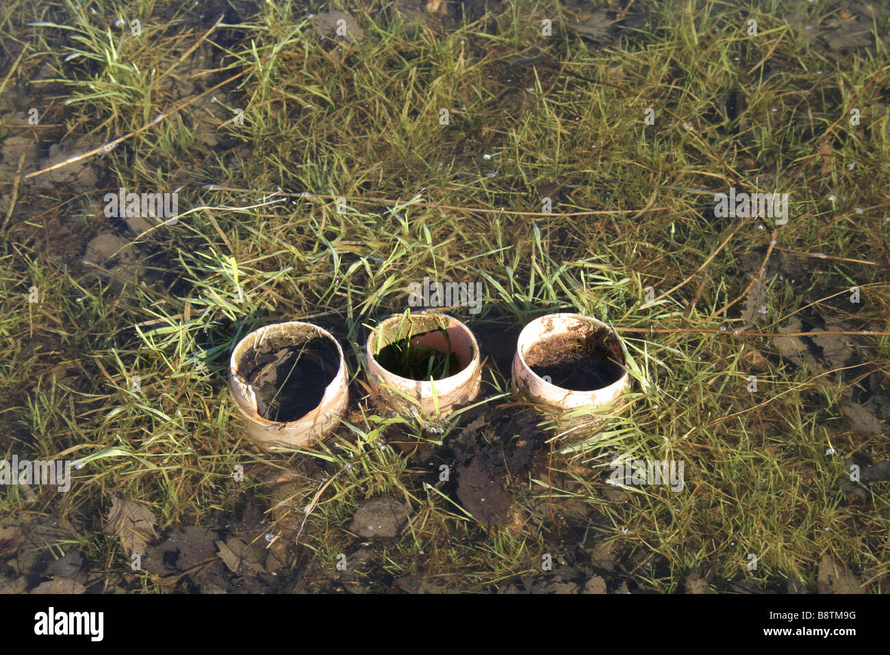 Drainage pipe drainage field in Fotos und Bildmaterial in hoher