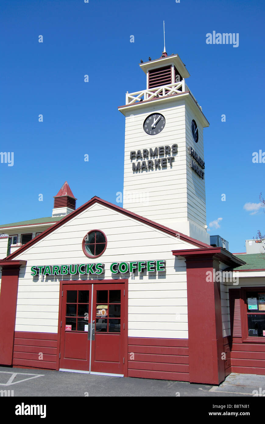 Der Uhrturm, Bauernmarkt, West 3rd Street, Los Angeles, California, Vereinigte Staaten von Amerika Stockfoto