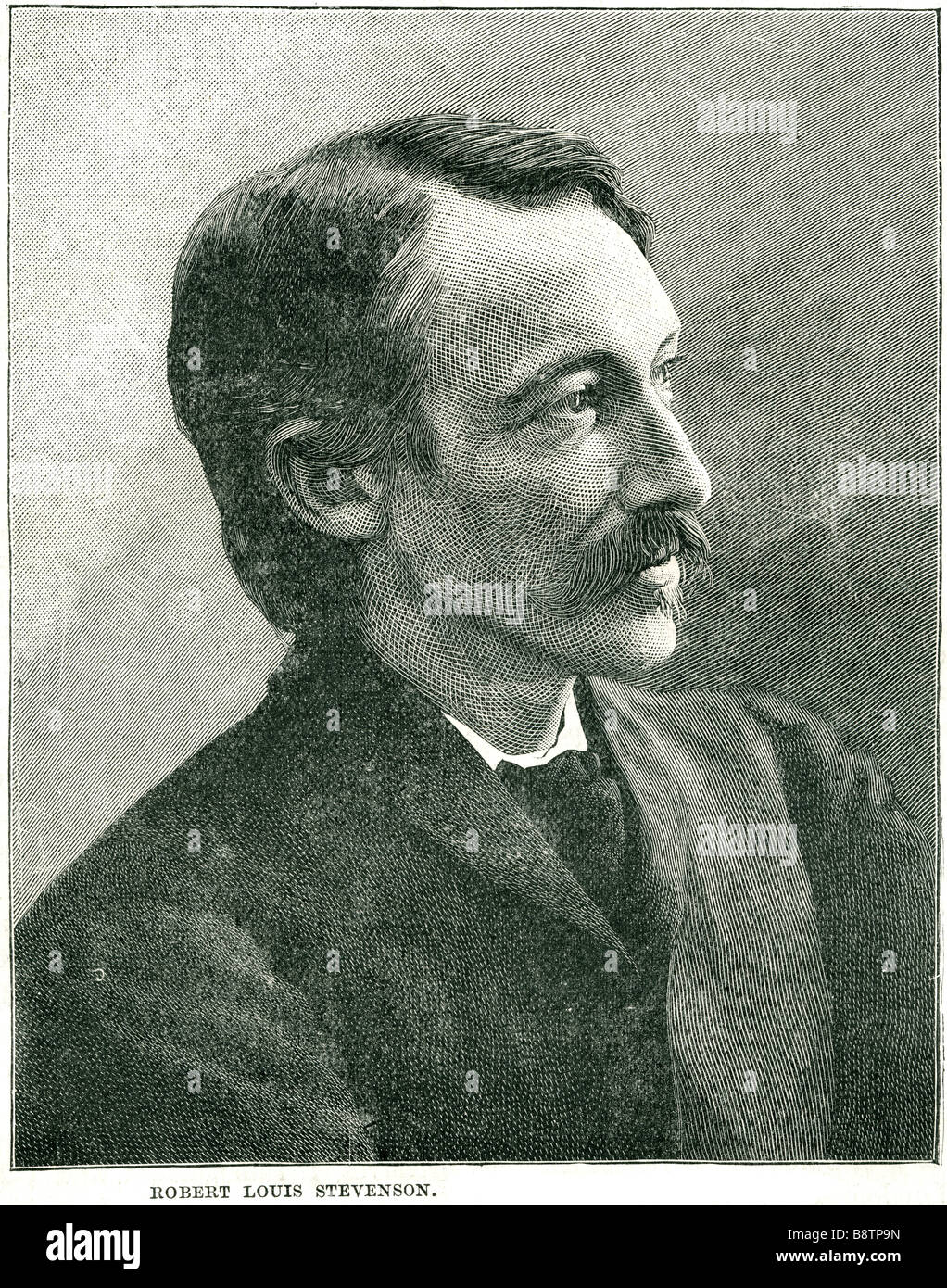 Robert Louis Balfour Stevenson 1850 1894 schottischen Schriftsteller Dichter Essayist Reiseschriftsteller Stockfoto