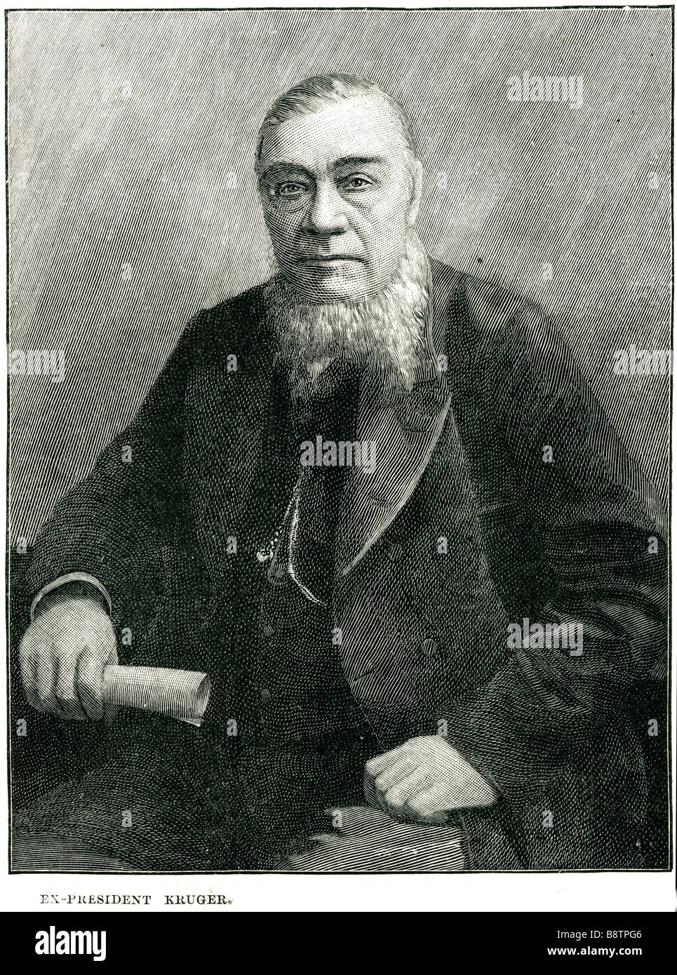 Ex-Präsident Kruger Stephanus Johannes Paulus Kruger (10. Oktober 1825 – 14. Juli 1904), besser bekannt als Paul Kruger und Affectio Stockfoto