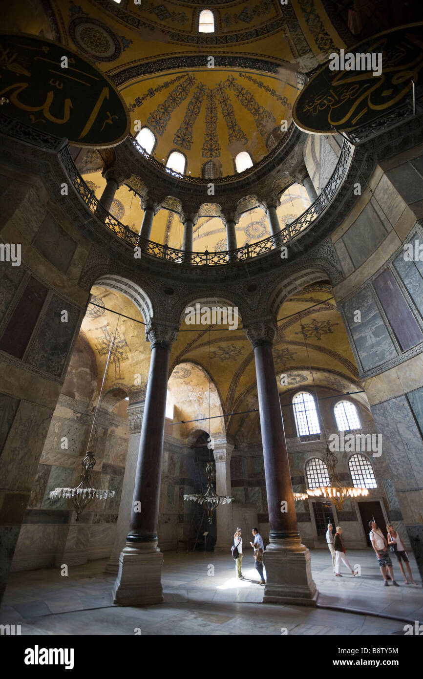 Innenansicht der Hagia Sophia Istanbul Türkei Stockfoto
