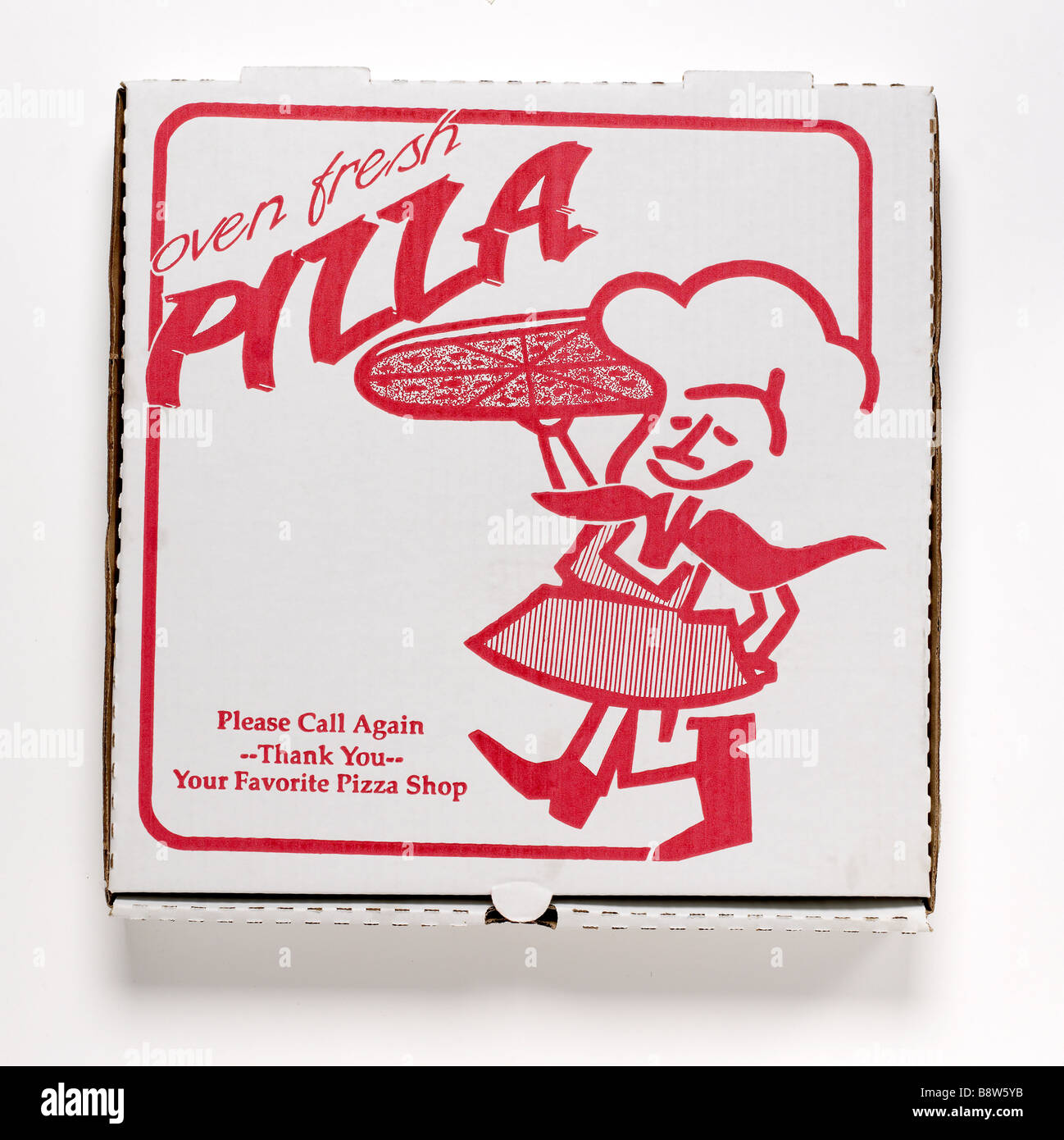 Pizza-box Stockfoto