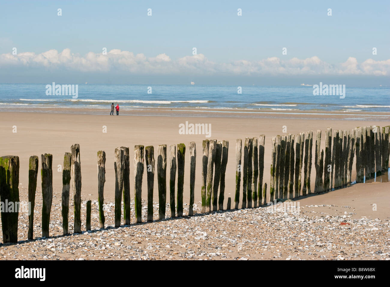 Strand in der Region Pas-de-Calais, Frankreich Stockfoto