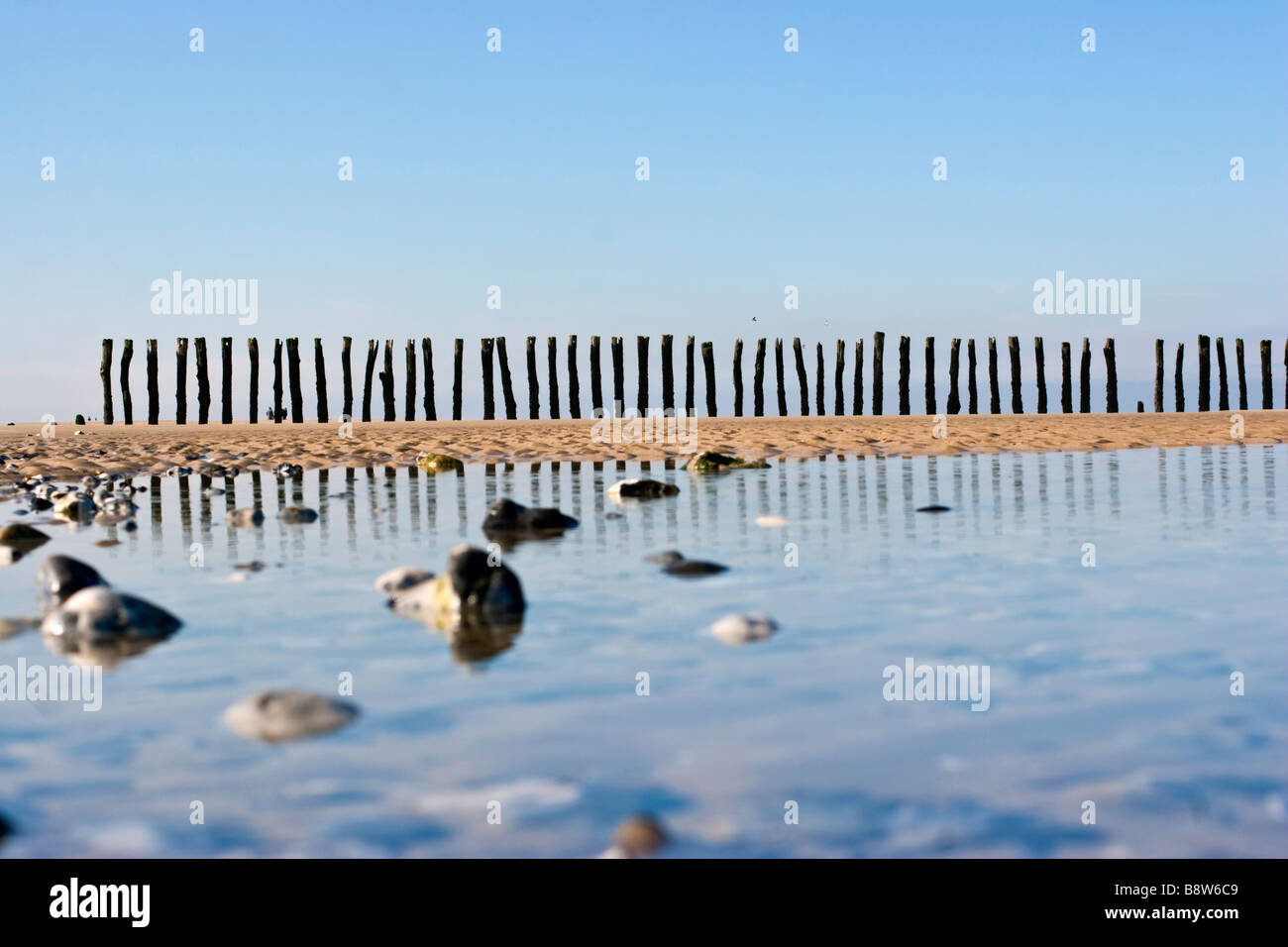 Strand in der Region Pas-de-Calais, Frankreich Stockfoto