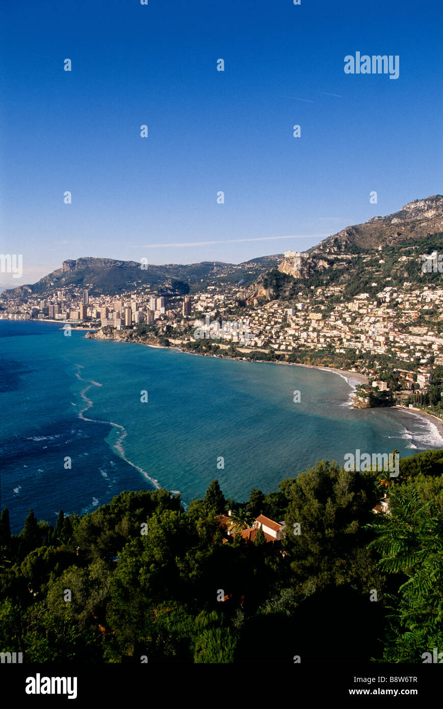 Die Côte d ' Azur Küste von Roquebrune in der Nähe von Monaco Stockfoto