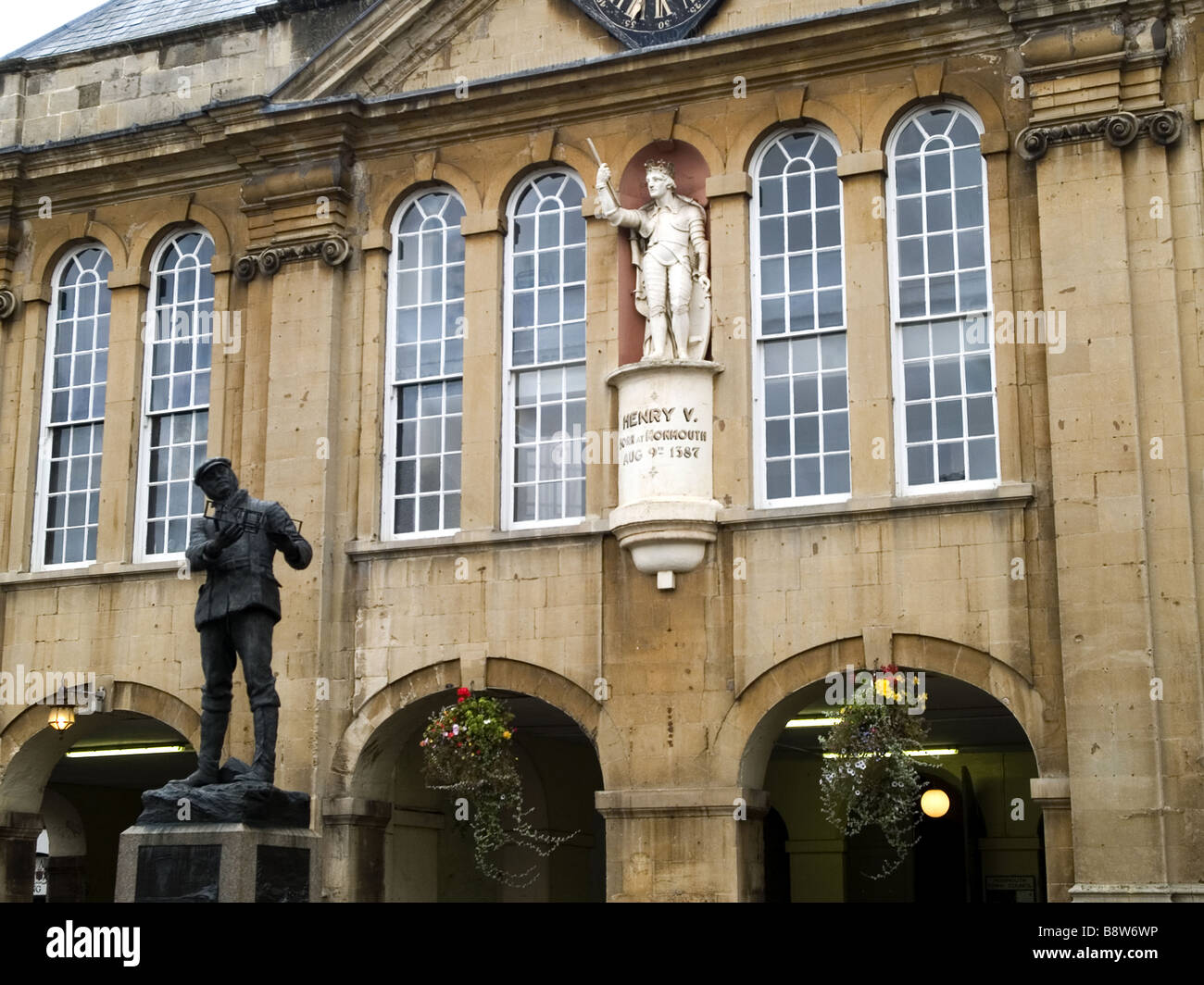 Statue von Charles rollt Monmouth Monmouthshire South Wales UK Stockfoto