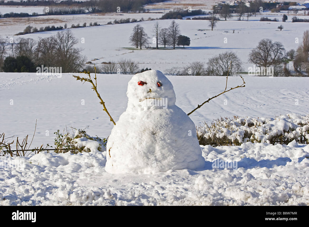 Schneemann Aston Clinton Stockfoto