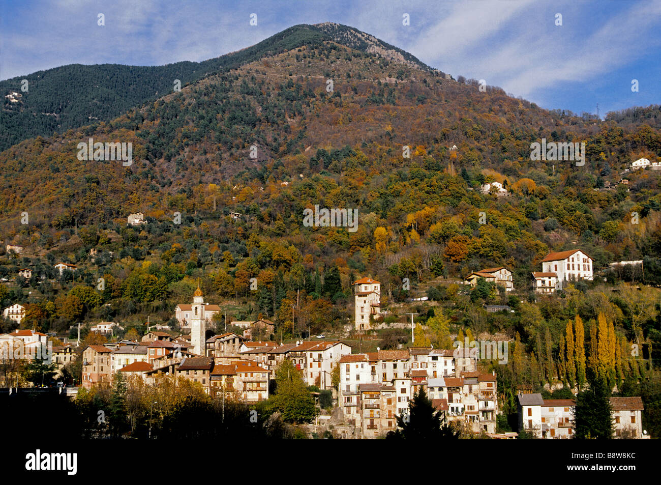 Alte Dorf Roquebilliere im finestre Tal im Nationalpark Mercantour Stockfoto