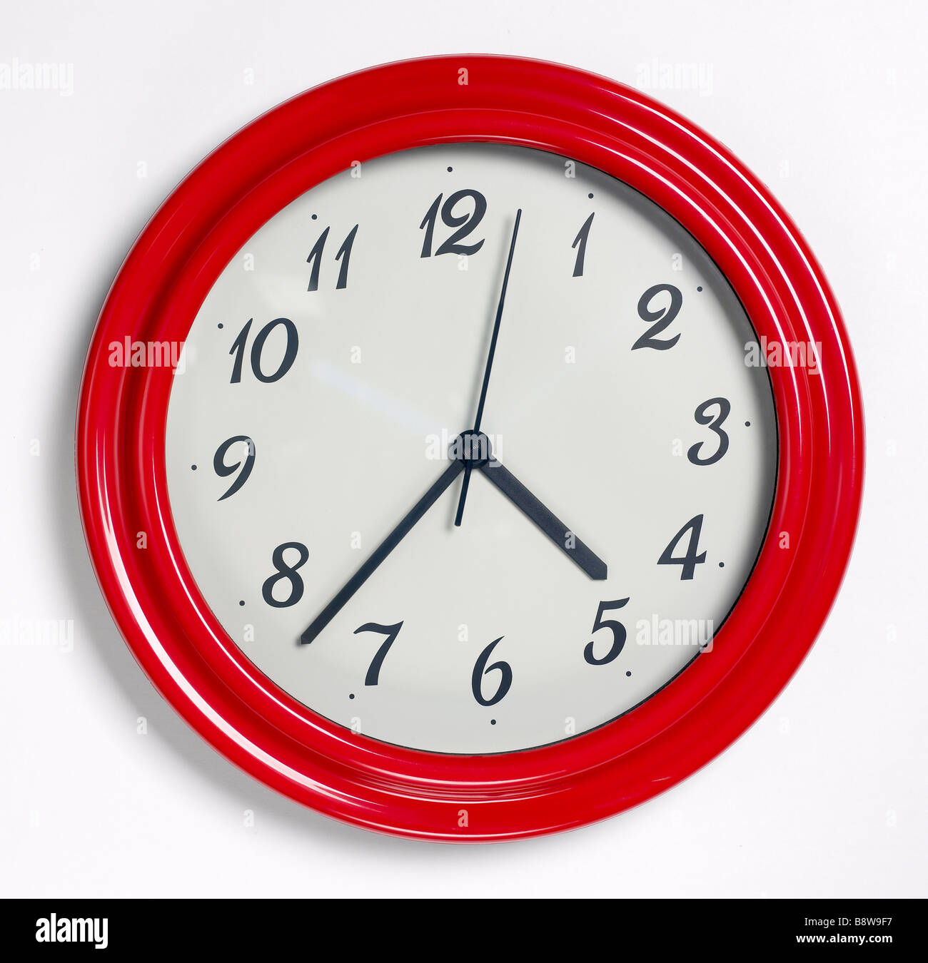 Red Wall Clock Stockfoto