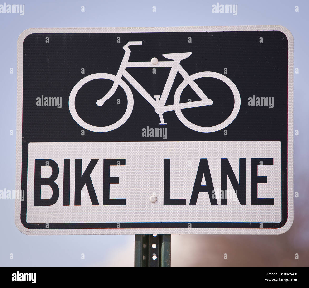 ARLINGTON VIRGINIA USA Bike Lane Zeichen Stockfoto
