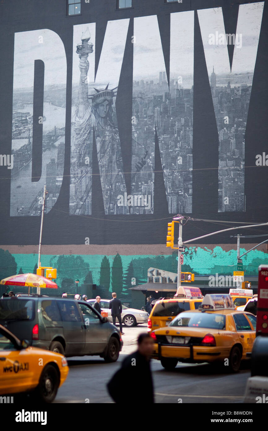 DKNY New York Werbung Stockfoto