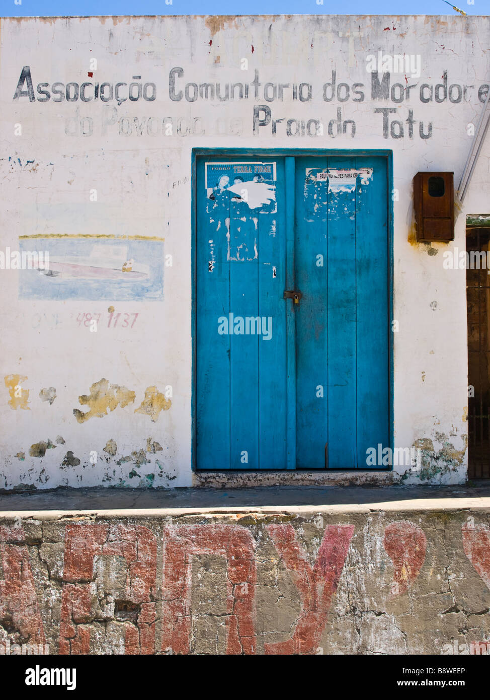 Ein gemeinsames Büro in das kleine Dorf Paulinho Neves, verloren in den Dünen ohne Straßen, Bundesstaat Maranhão, nordöstlichen Brazi Stockfoto