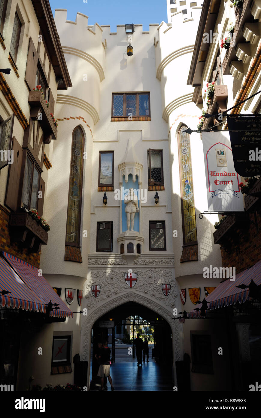 Londoner Gericht Einkaufszentrum auf Hay Street Perth Western Australia Stockfoto