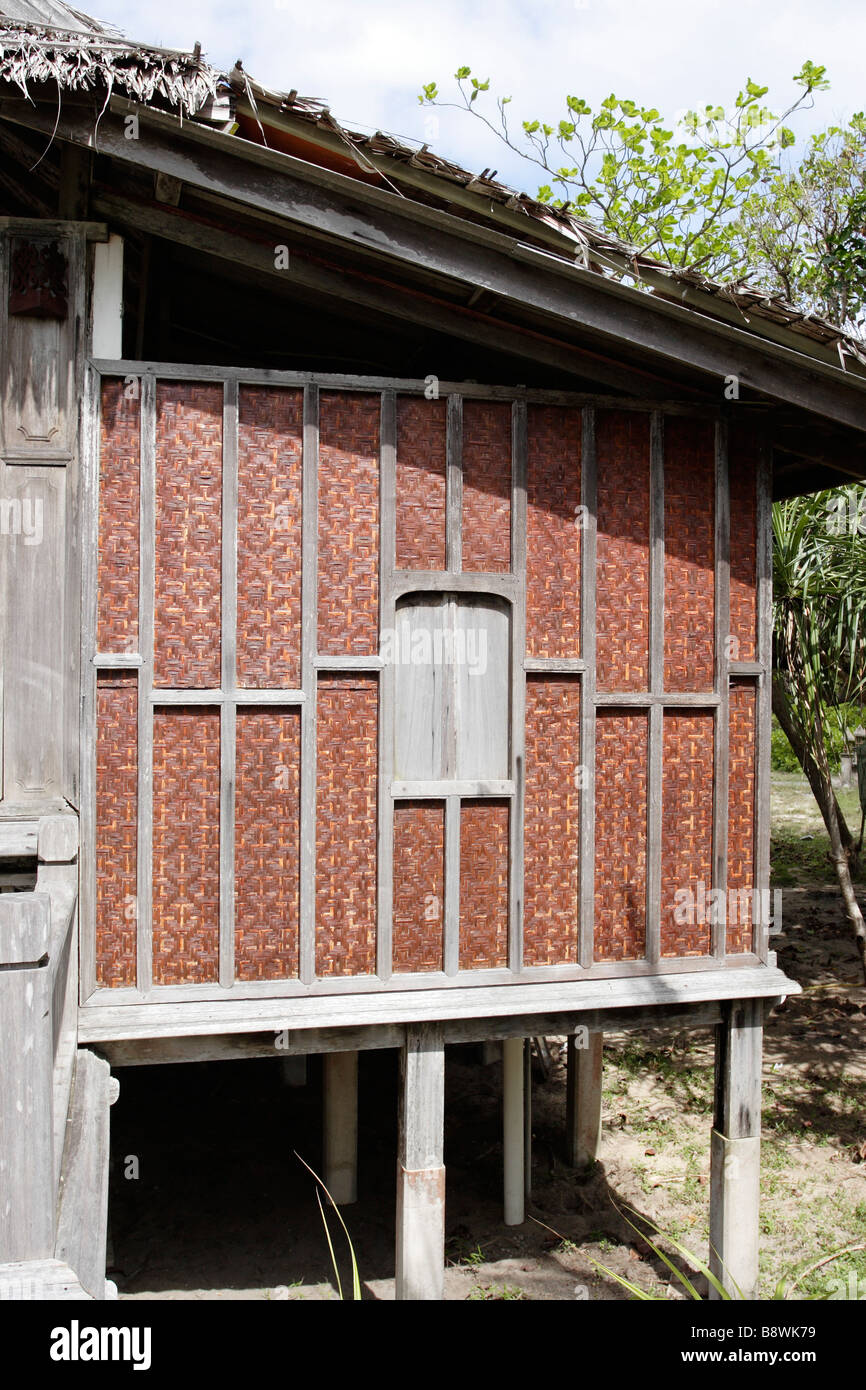 Traditionelle Malay Haus im Aryani Resort in Merang, Terengganu, Malaysia Stockfoto