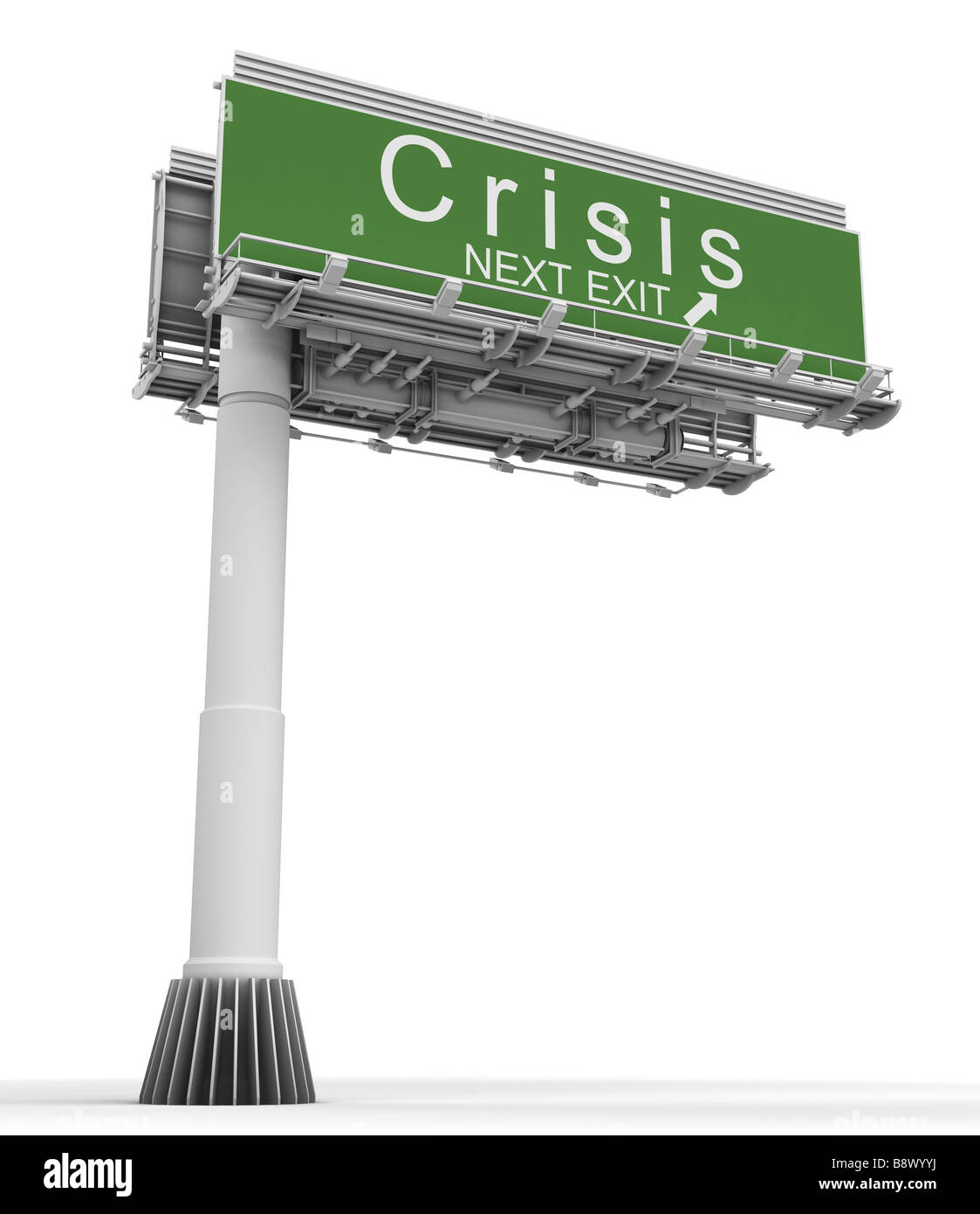 Krise-Autobahn-Ausfahrt Stockfoto