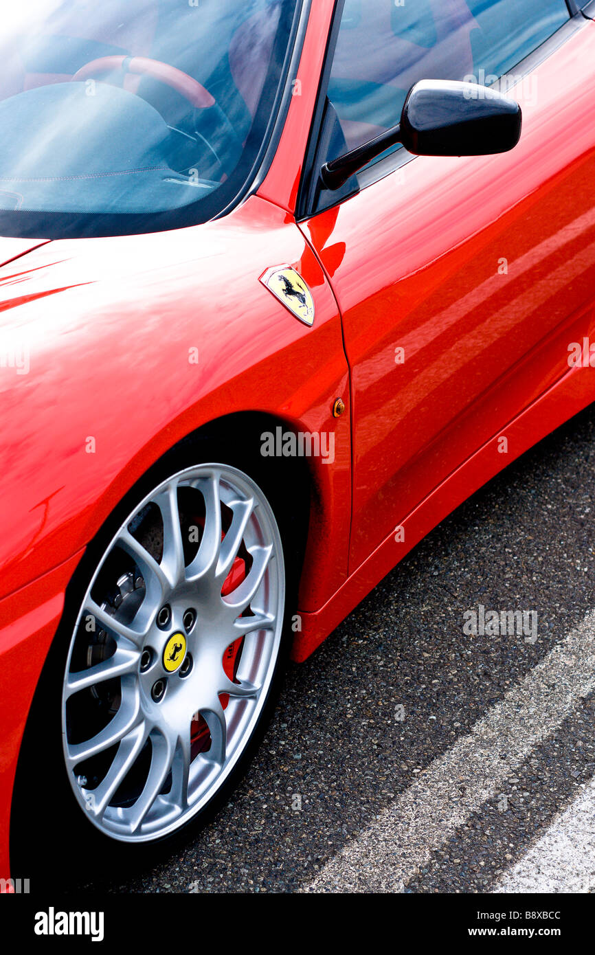 Einen schönen roten Ferrari F430 beim Italientag Auto show 2008 Stockfoto