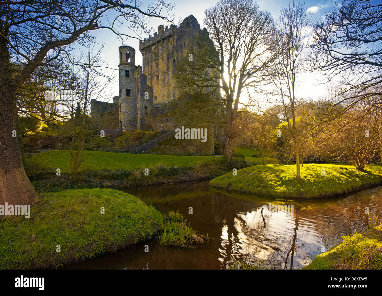 Blarney Castle, Co.Cork, Irland, Heimat des weltberühmten Geschwätz Stein Stockfoto