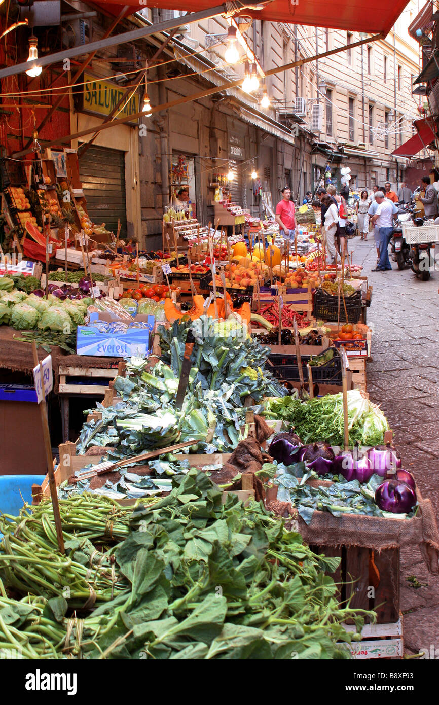 Mercato della Vucciria in Palermo Sizilien Stockfoto