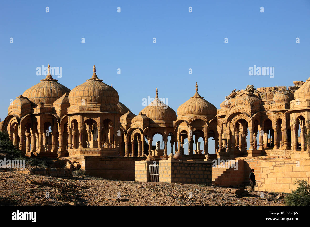 Indien Rajasthan Wüste Thar Bada Bagh Kenotaphen Stockfoto