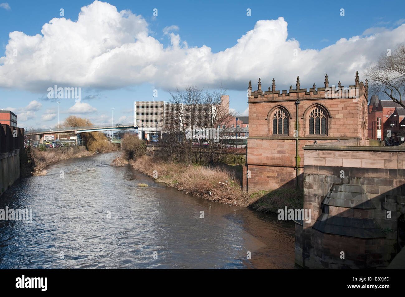 Fluss Don in Rotherham, England "South Yorkshire", "Great Britain" Stockfoto