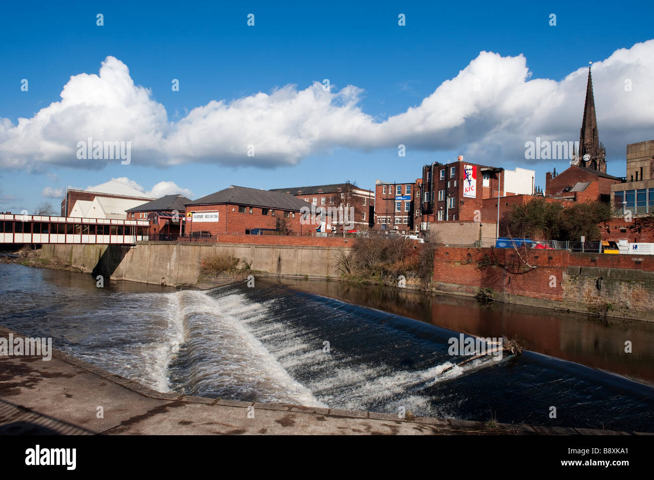 "Fluss Don" in Rotherham, Süd-Yorkshire, England, "Great Britain" Stockfoto